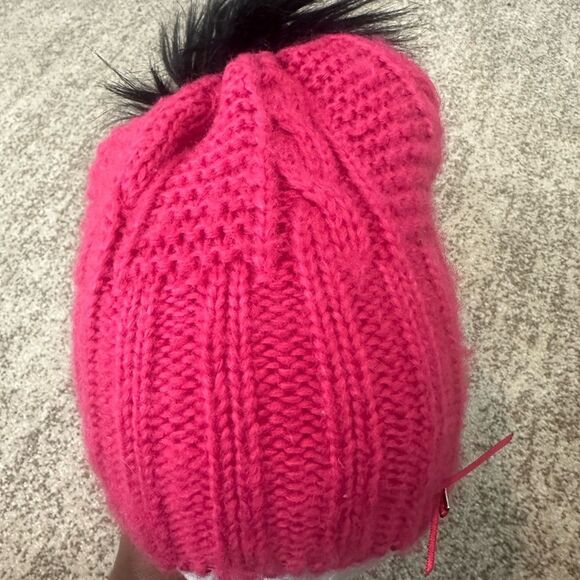 Mayoral Cable Knit Pink Pom Pom Hat 51 - Picture 2 of 7